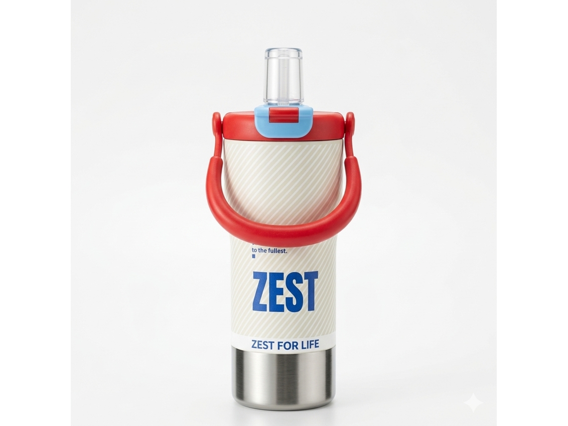 Garrafa Térmica Zest Bk 668-21 Vermelho + Bege