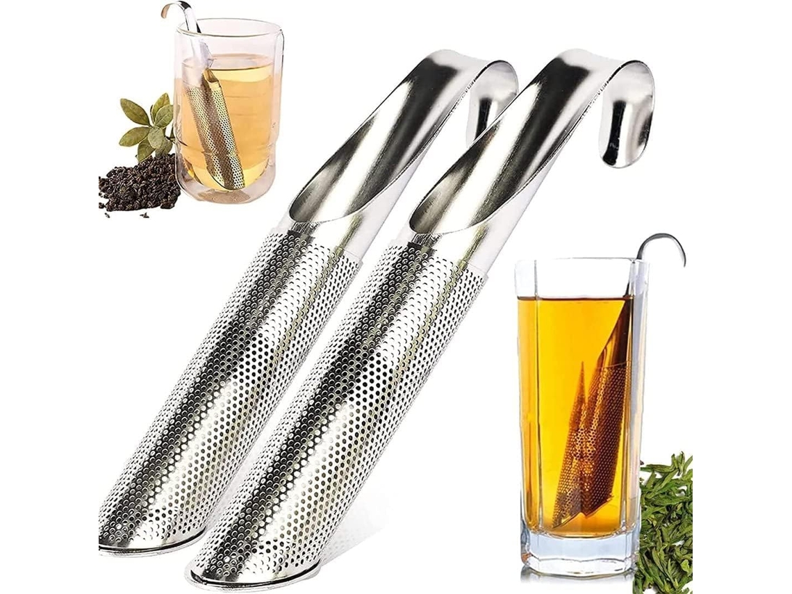Conjunto De Infusão Chá 2 Peças, Para Chá A Granel, Em Aço Inoxidável, Com Filtro De Malha Ultrafina