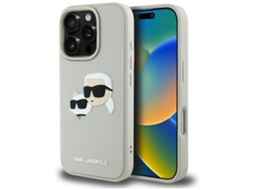 Capa De Borracha 3d Karl Lagerfeld Com Cabeças Duplas Para Iphone 16 Pro Max
