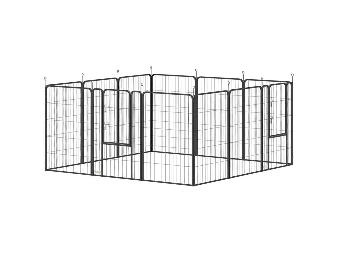 Cercadinho Dobrável para Filhotes com 12 Placas, porta e lonas, 100cm | S/MARCA