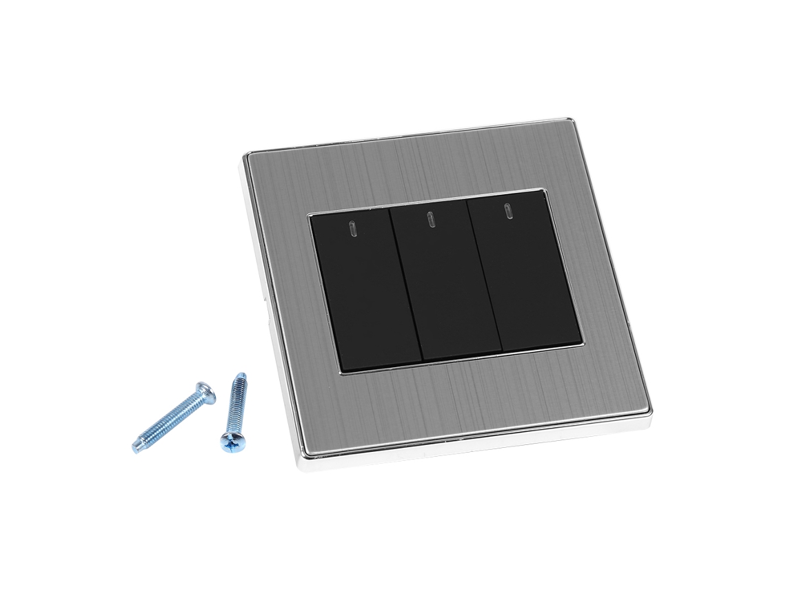Interruptor De Toque Escovado Laxiscreed Com Led Duplo Controle E Indicador Luminós