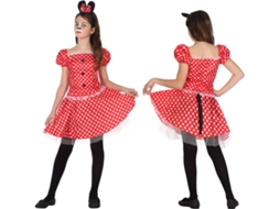 Fato de Menina DISFRAZZES Minnie Com Vestido Às Bolas (Tam: 3 a 4 anos)