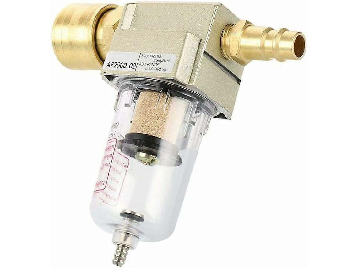 Regulador de Presión Separador de Agua Aire Comprimido Filtro Separador Aceite Agua para Compresores Herramientas Neumáticas 1/4 Bsp