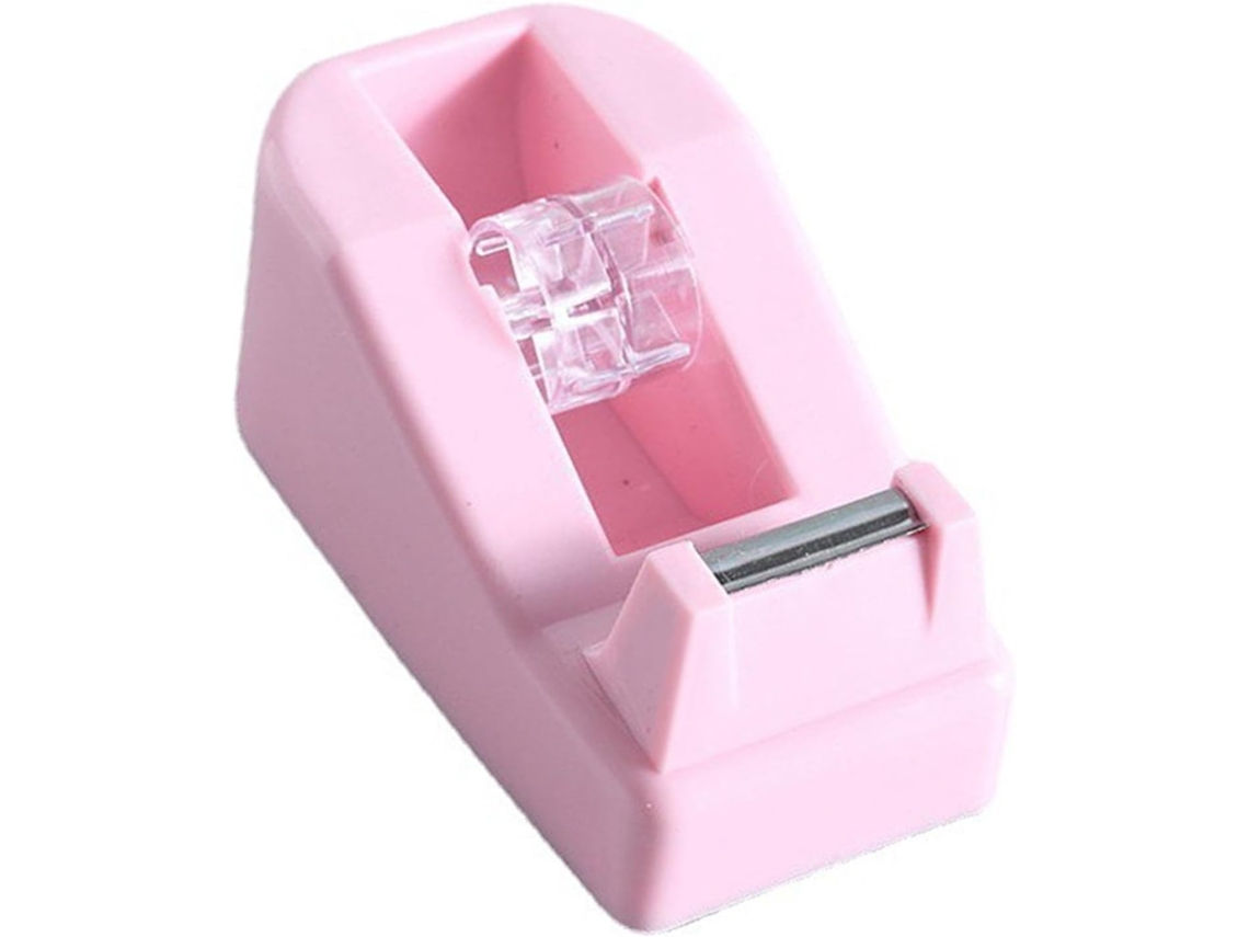 Dispensador de fita adesiva para mesa, cortador de fita plástica de 18 mm, corte limpo, fácil de usar, tamanho pequeno para