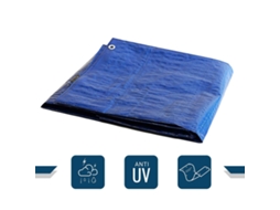 Lona de Proteção 4X5 M TECPLAST 150Mu Azul e Verde Alta Qualidade Lona Impermeável para Exterior com Ilhós