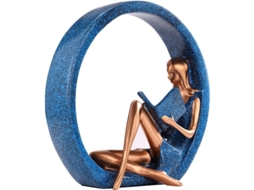 Estátua de menina Nova Line, decorativa, leitura, artesanal | S/MARCA