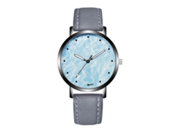 Reloj De Pulsera De Aleación Redondo Analógico De Cuarzo Pareja Gris