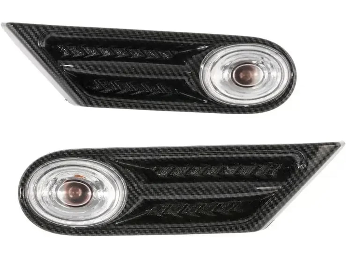 Piscas Laterais De Led Para Bmw E Mini Cooper S R56 R57 R58 R59 2007-2013 Dinâmicos Substituição Em Fibra Carbono