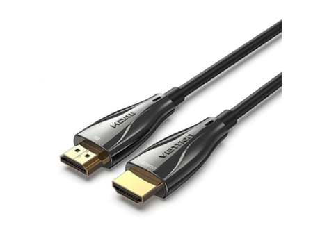 Cabo De Vídeo Hdmi Macho Para Macho 8k Hd Vention Albbi De 3 M, Com Revestimento Em Liga De Zinco E Fibra Óptica Hdmi Preto Webake