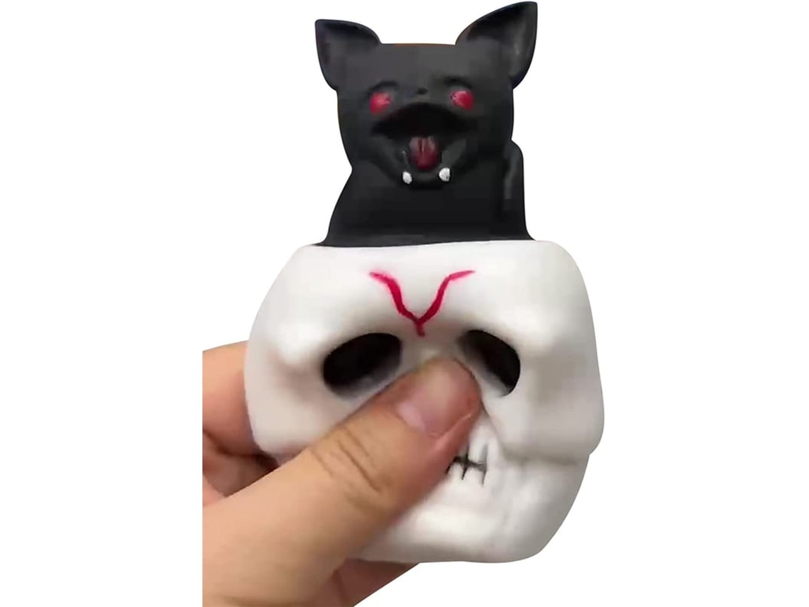 Decoração De Caveira De Halloween, Bola De Vento De Caveira Com Música Para Alivio De Estresse, Brinquedo Anti-estresse 2pc