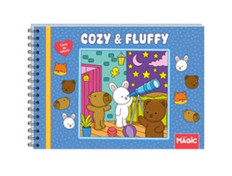 Livro Cozy And Fluffy Bluish - Livro De Colorir De Magic Kids (português Do Brasil)