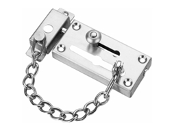 Corrente Antifurto Em Aço Inoxidável (1 Unidade) Para Fechadura De Porta, Cor Prata, Proteção Segurança Casa, Hotel E Família.