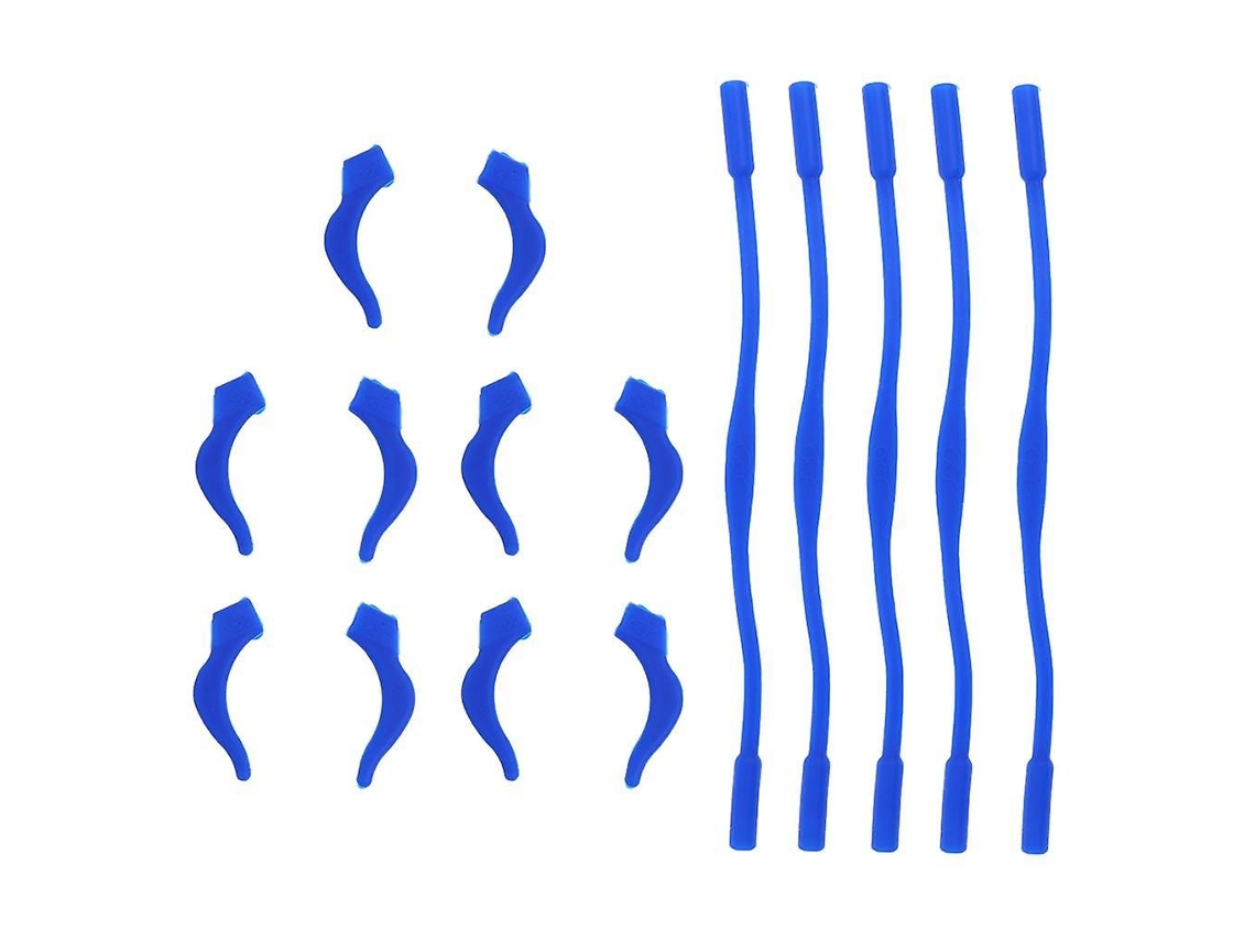 Suporte de Óculos Silicone para Crianças, Cordão, Alça, Ganchos Orelha, Azul GOKOCO