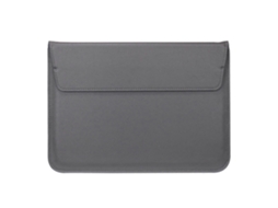 Bolsa Para Laptop Em Couro Sintético Estilo Envelope Para Macbook Air 13,3 Polegadas/ipad Pro 12.9 Cinza Brilvibera