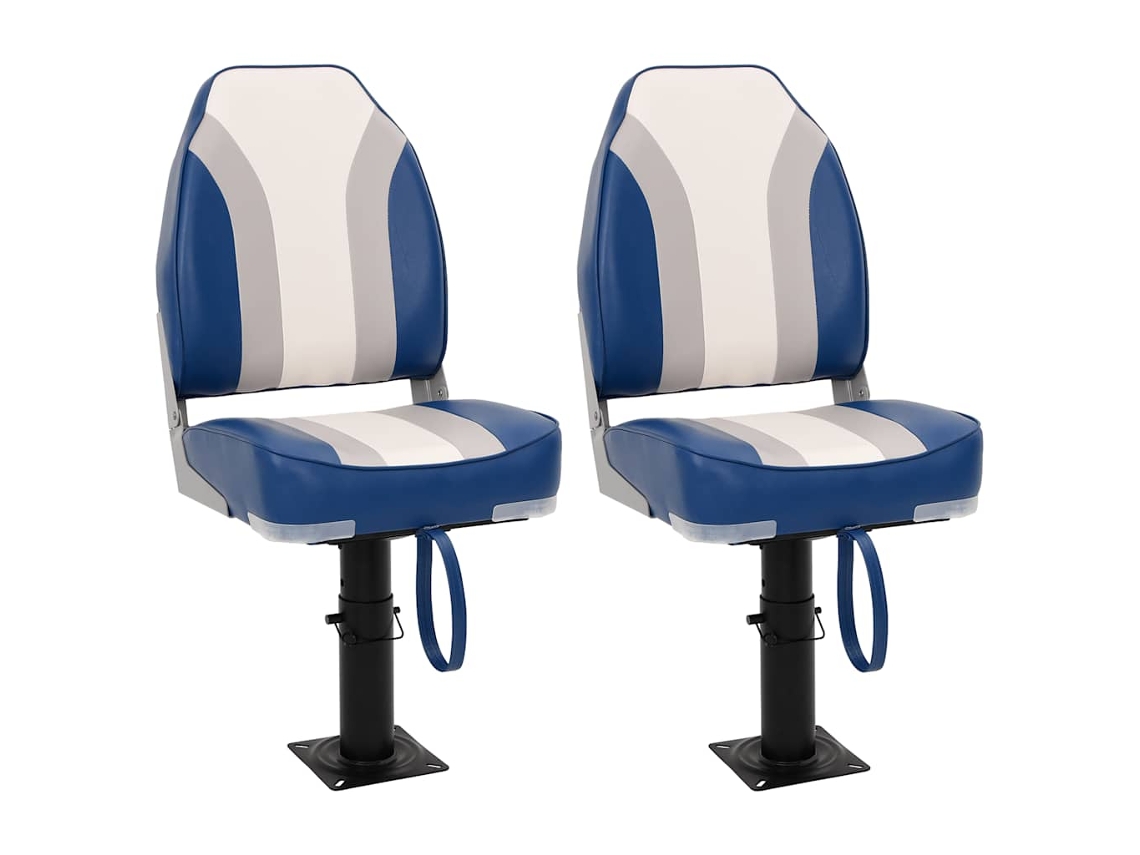 Vidaxl Cadeiras Para Barco Dobráveis 2 Pcs Com Encosto Alto