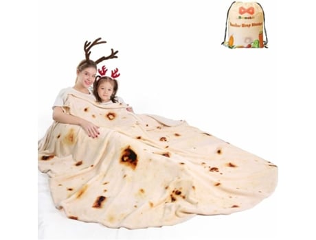 AIAILIKILL Cobertor De Tortilha De Burrito Macio E Quente Flanela Dupla Face Presente Inovador Para Adolescentes E Adultos Várias Aplicações Incluindo Cob