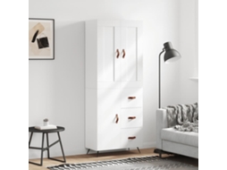 Vidaxl Armário Alto 69,5x34x180 Cm Derivados De Madeira Branco