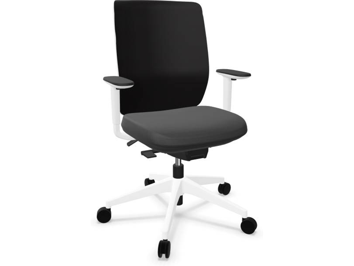 Cadeira de Escritório Ergonómica Operativa ACTIU Trim Serie 30 Preto e Branco (Braços reguláveis - Tecido)