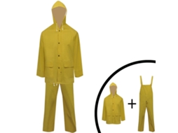 Vidaxl Fato De Chuva Resistente E Impermeável + Capuz, 2 Pcs, Xl