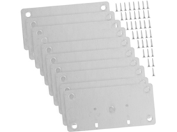 Conjunto De 10 Placas Reparo Dobradiças Em Aço Inoxidável, Duráveis E
