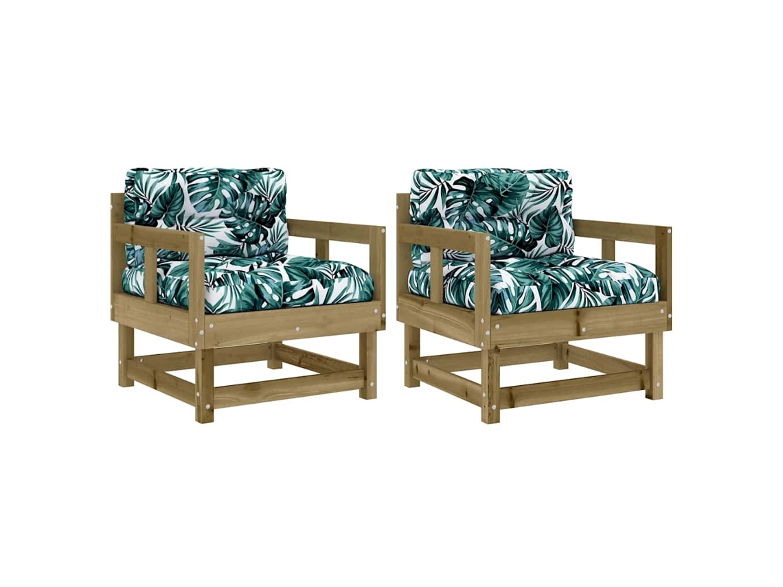 Garden Chair, Garden Chairs Vidaxl Marrom Madeira De Pinho Impregnada (n/a)
