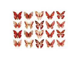 20 Adesivos de Borboleta Dourada a Laser para Scrapbooking, Cadernos, Álbuns de Fotos, Cartas