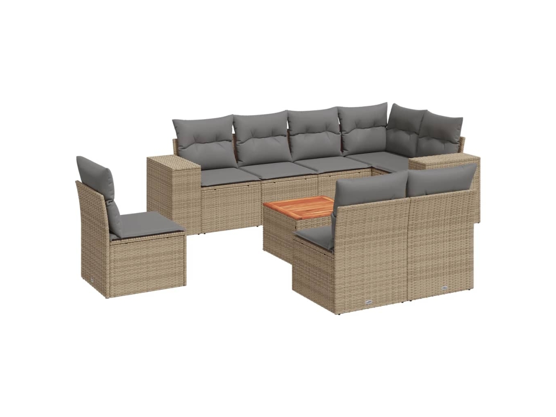 Garden Sofa Set, Garden Sofa Sets Vidaxl Bege Rattan / Vime (n/a)