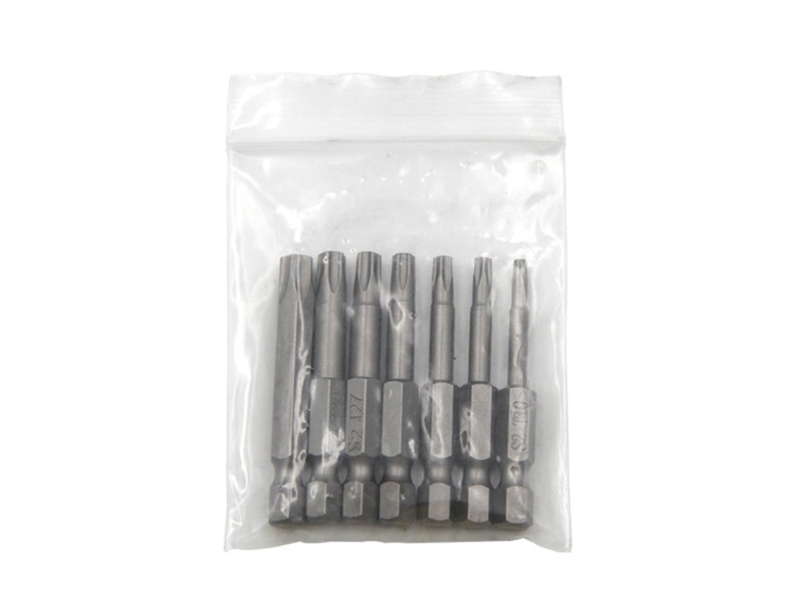 Jogo De 7 Peças Com Pontas Torx Segurança 5(t10, T40) De 2 Polegadas Comprimento