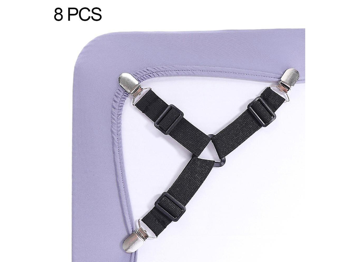 Fixadores Para Lençóis, 8 Peças, Suportes Elásticos Triangulares Ajustáveis, Braçadeiras Para Lençóis, Capas De Colchão, Almofadas De Sofá