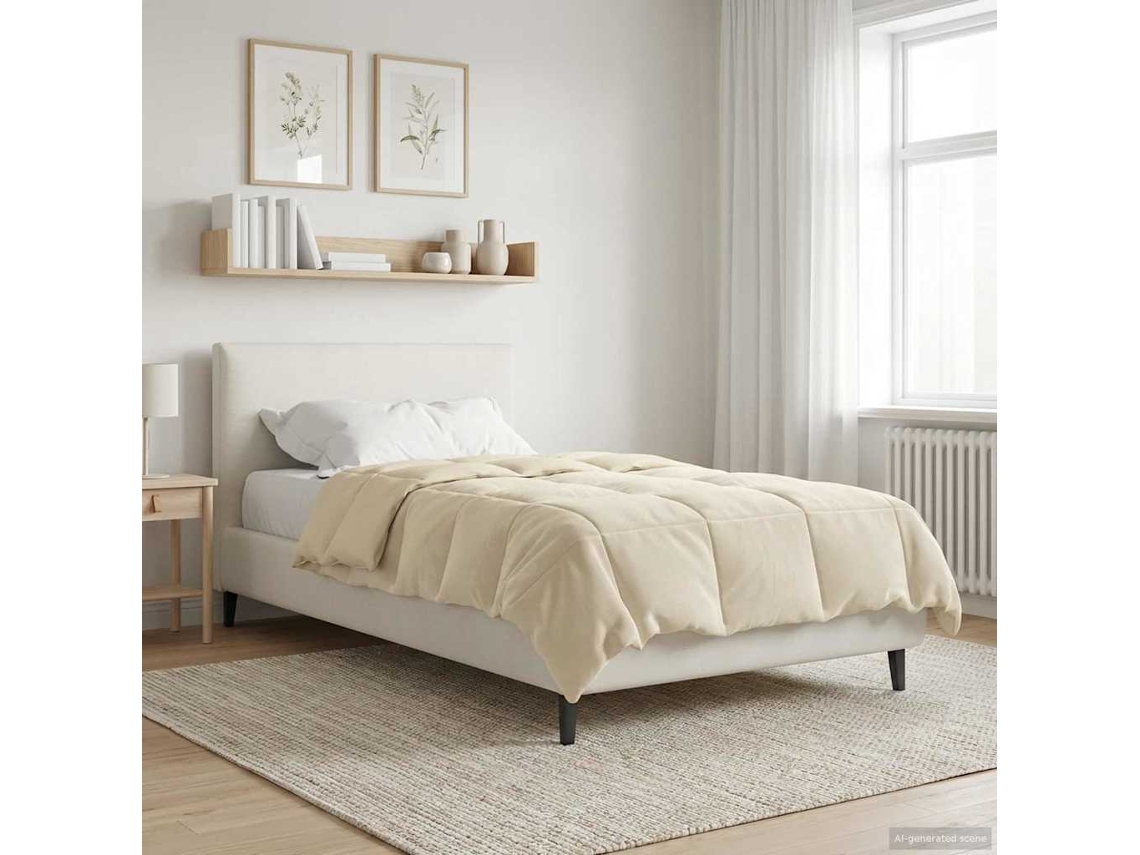 Vidaxl Edredom De Inverno 155 X 200 Cm Inverno Creme Respirável