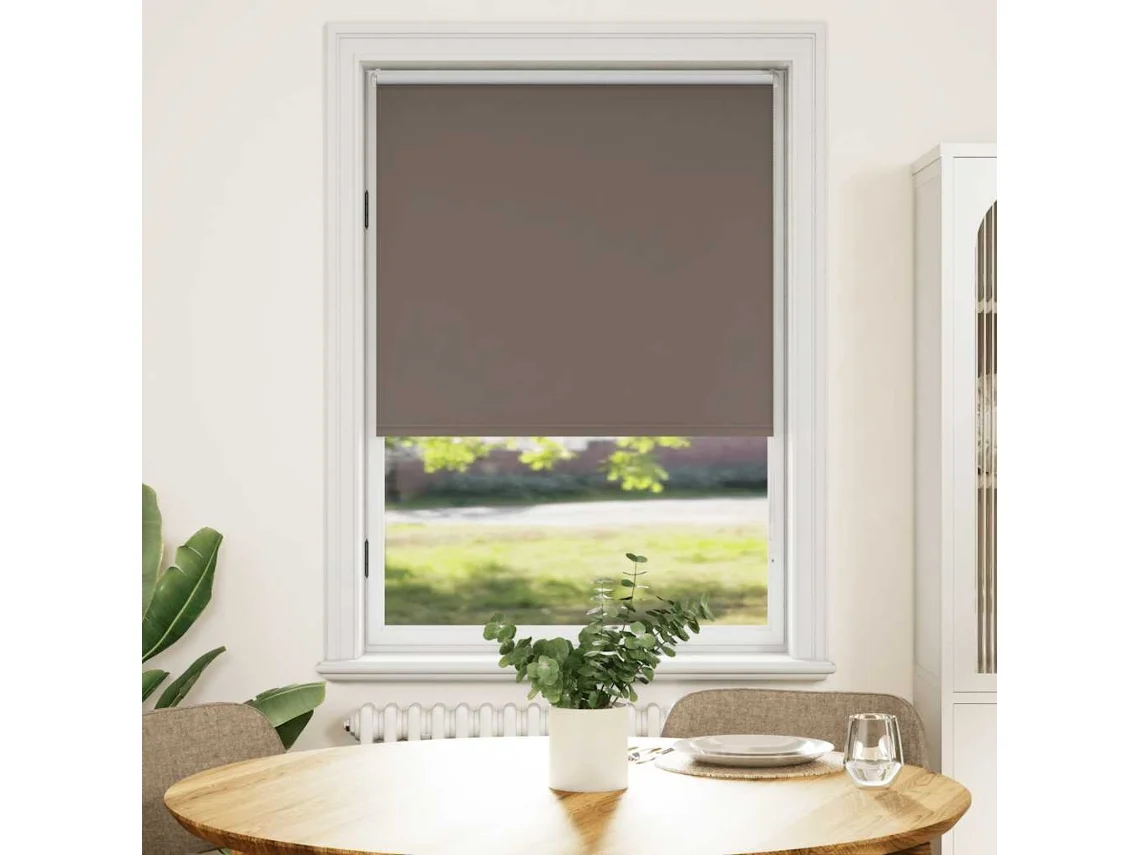 Vidaxl Cortina De Rolo Blackout, 104,4 X 175 Cm, Largura Do Tecido 100 Cm, Cor Café.