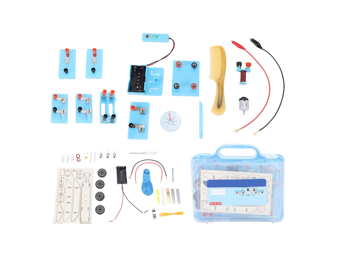 Caixa De Experimentos Elétricos Kit De Circuito Série Paralelo Para Crianças Aprendizagem De Eletrônica