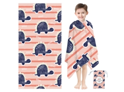 Toalha De Praia Infantil Secagem Rápida Absorvente Antiareiros, Leve E Versátil120×60cm dinossauroczhhmart
