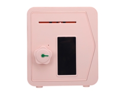 Cofre eletrônico infantil ATS com tela LCD, tecido e Senha, cofre eletrônico grande rosa para meninos e meninas.