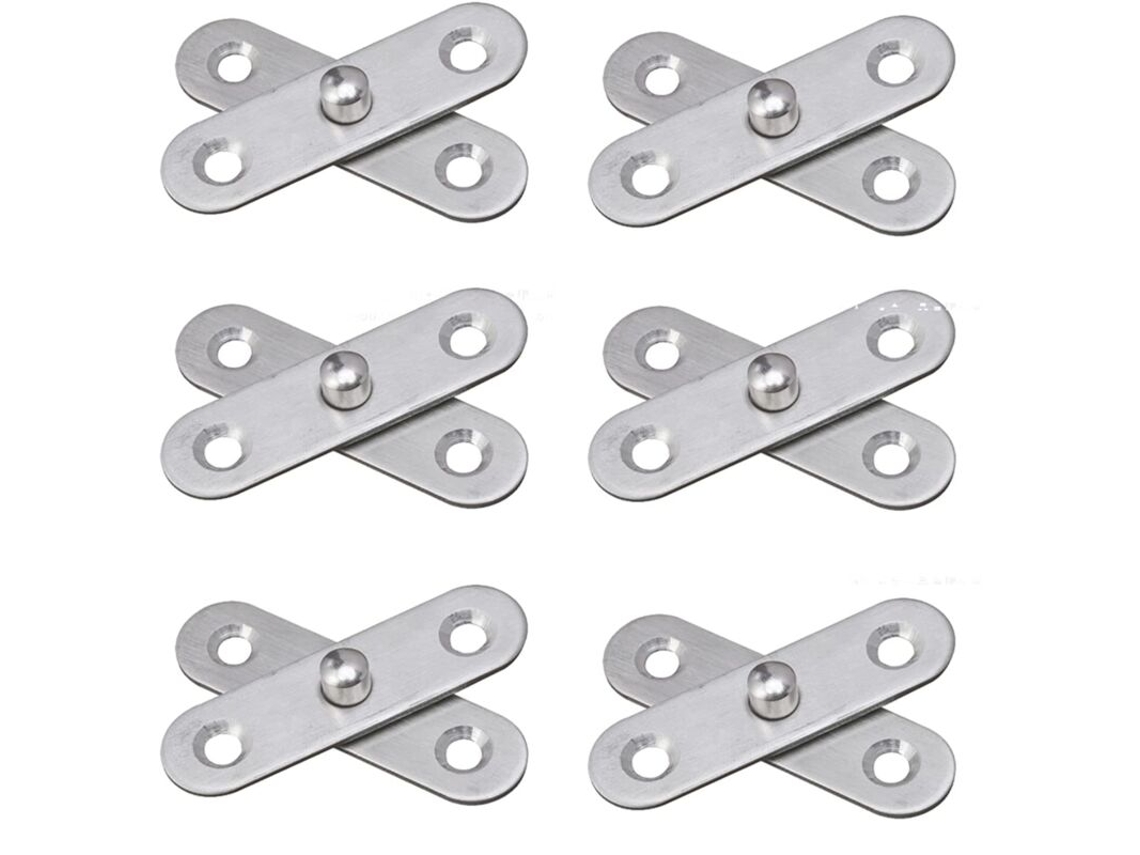 Conjunto De 6 Dobradiças Giratórias Para Portas Com Abertura De 360 Graus, Em Aço Inoxidável, Adequadas Para Ou Janelas Residenciais