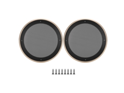 Cubierta Metálica para Altavoz de 8 polegadas com Malla Decorativa Dorado e Preto 2 unidades S/MARCA