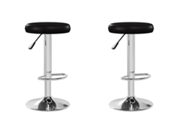 Bar Stool, Bar Stools Vidaxl Preto Couro Artificial (n/a)