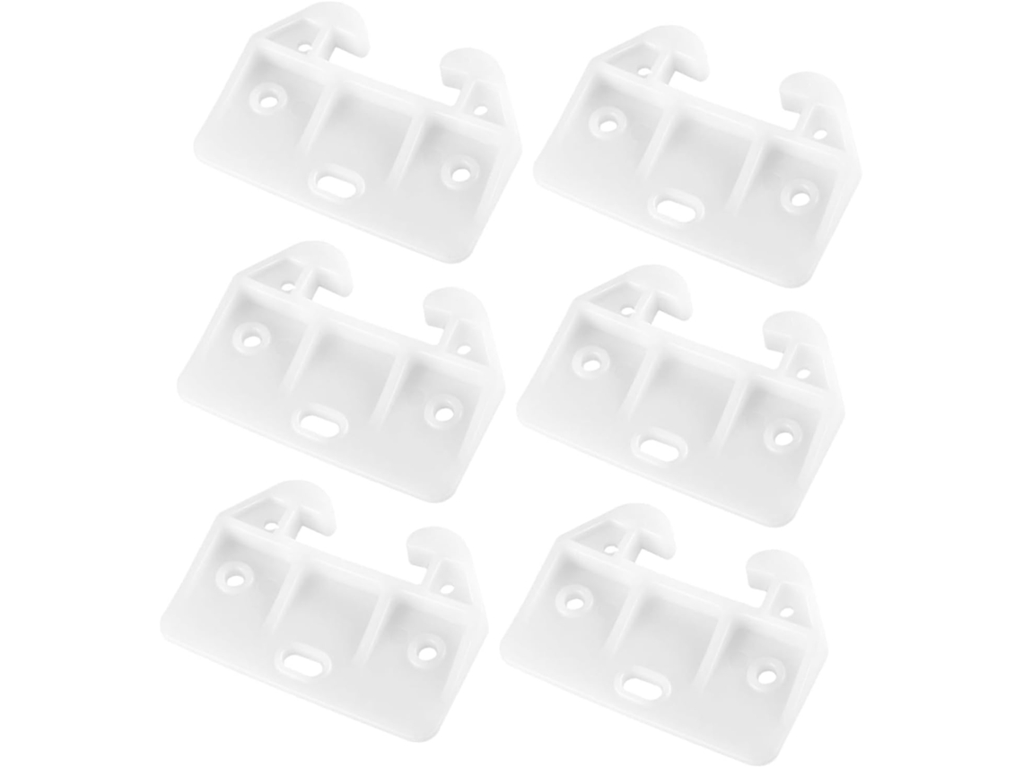 Guias De Gaveta Ganazono Com Design Elegante, 6 Peças De Reposição Em Plástico Branco Para Guarda Roupas E Restauração