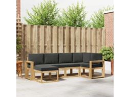 Vidaxl Conjunto De Sofás Para Exterior 6 Unid. Branco E Antracite