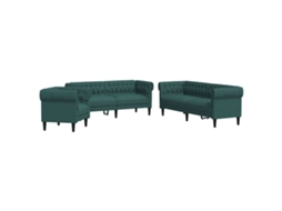 Sofa Set, Sofa Sets Vidaxl Verde Tecido (n/a)