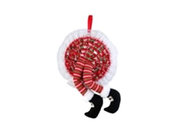 Coroa De Natal Vermelha Perna De Elfo Pingente De Rvore De Natal Decorao De Natal 36 26cm Material Tecido Hengjian