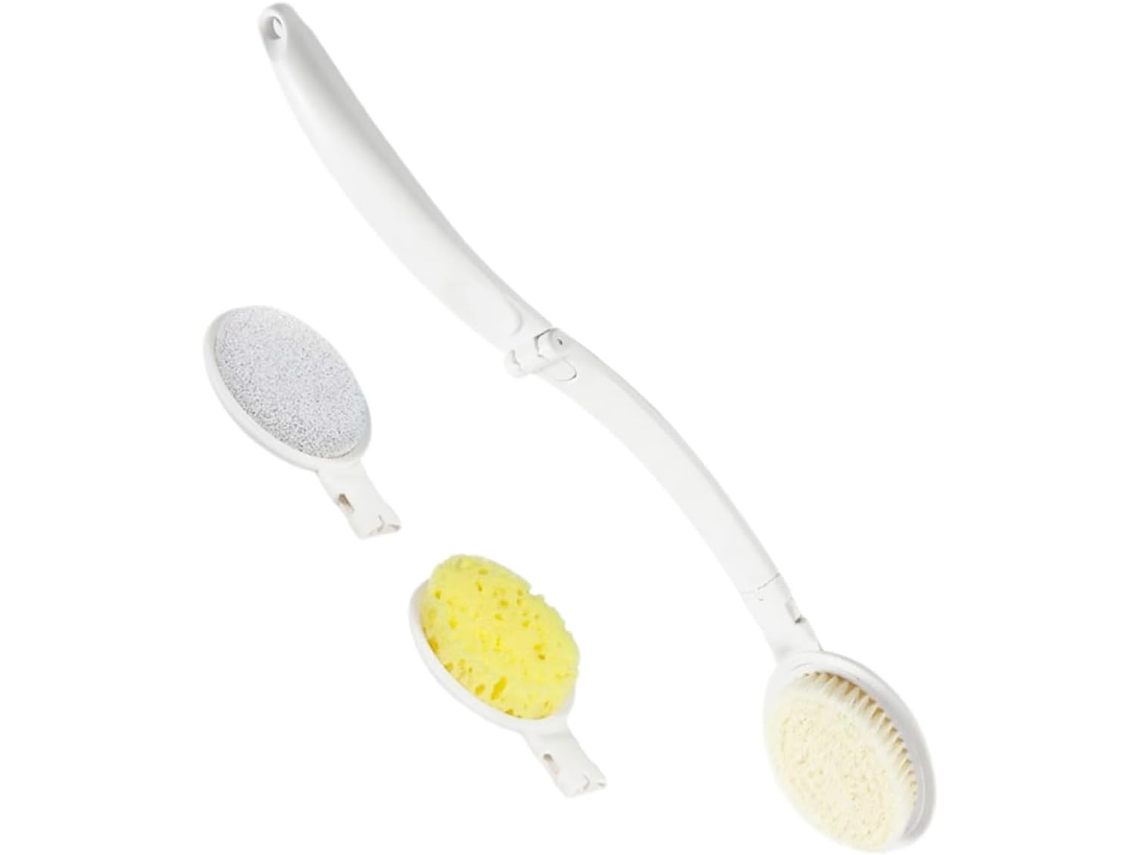 Wooneky Conjunto De 1-escova Longa Para O Corpo, Escova Ergonômica Esfoliante Para Limpeza E Banho