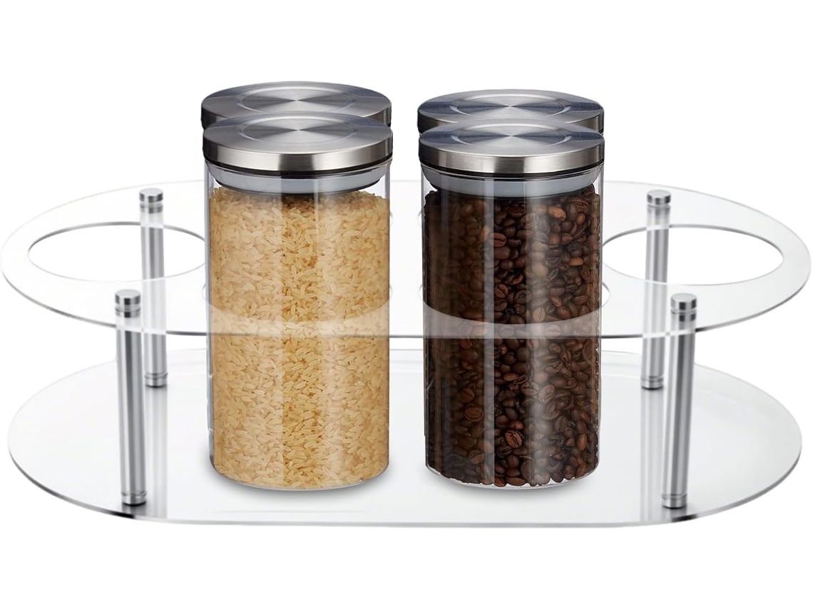 Organizador de Copos e Garrafas Bandeja para Bancada Cozinha Suporte com 6 Compartimentos Ideal Arm Rios VAYOTOY