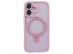 Suporte Casa Quedas Para Iphone 16 Pele Sintética Rosa