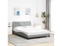 Vidaxl Estrutura De Cama Sem Colchão Hanko 120x200 Cm Tecido Cinzento-claro