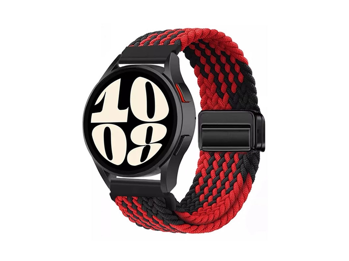 Pulseira GT6 em Nylon Trançado com Data Magnética, Compatível com Huawei Watch 5, Samsung Galaxy Watch 7, Xiaomi S4