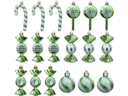 Conjunto De 18 Enfeites Decorativos Natalinos Para Pendurar, Ideais Para Decoração De Natal.