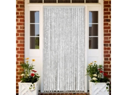 Vidaxl Cortina Anti-insetos 90x220 Cm Chenille Cinzento