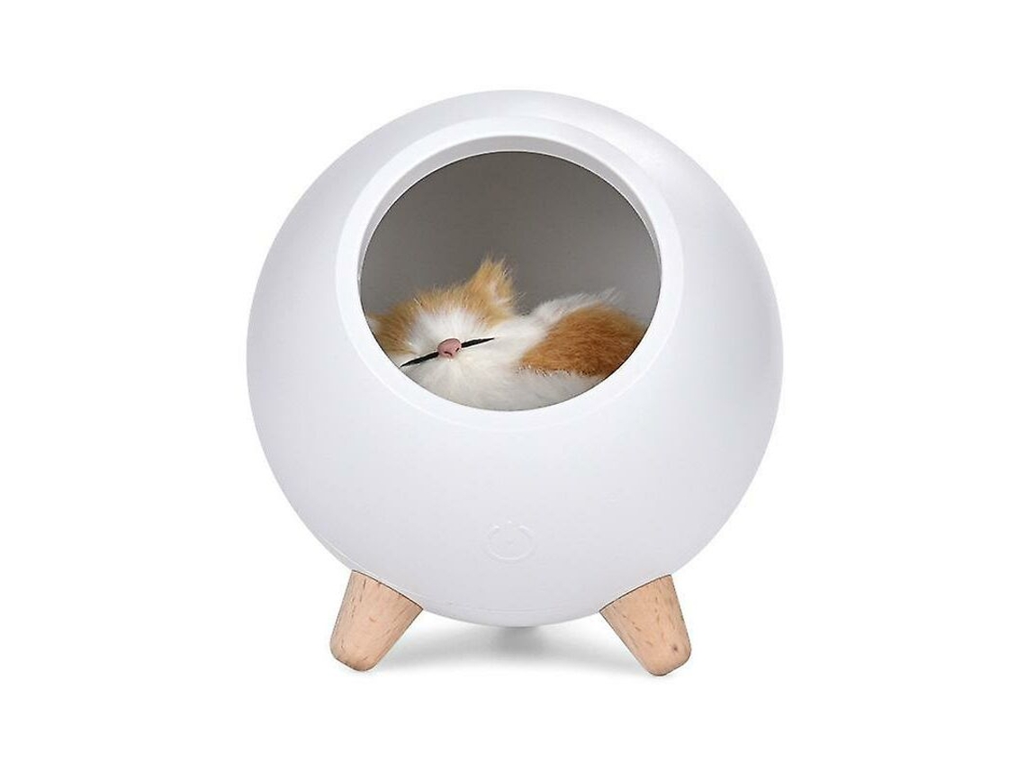 Luminária Noturna Led Recarregável Pequena Para Quarto De Animais Estimação, Ideal Para Cabeceira De Cama Ou Mesa, Com Luz Noturna Ambiente Branca