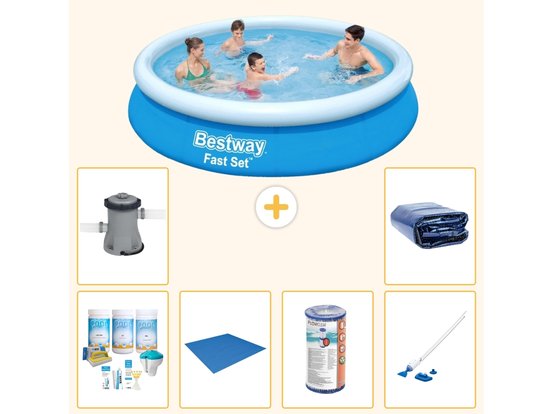 Bestway Piscina Bestway Fast Set Redonda - 366x76 Cm - 7-peças S21392